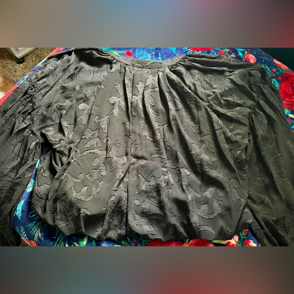 NWT Long Sleeve Black Top from Anthropologie - Picture 2 of 6